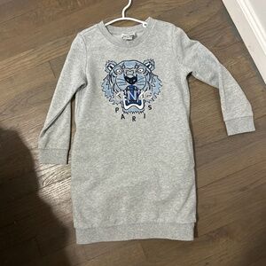 Authentic Kenzo girls grey tiger dress size 6